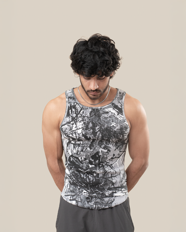 ASH VEIN RIBBED TANK