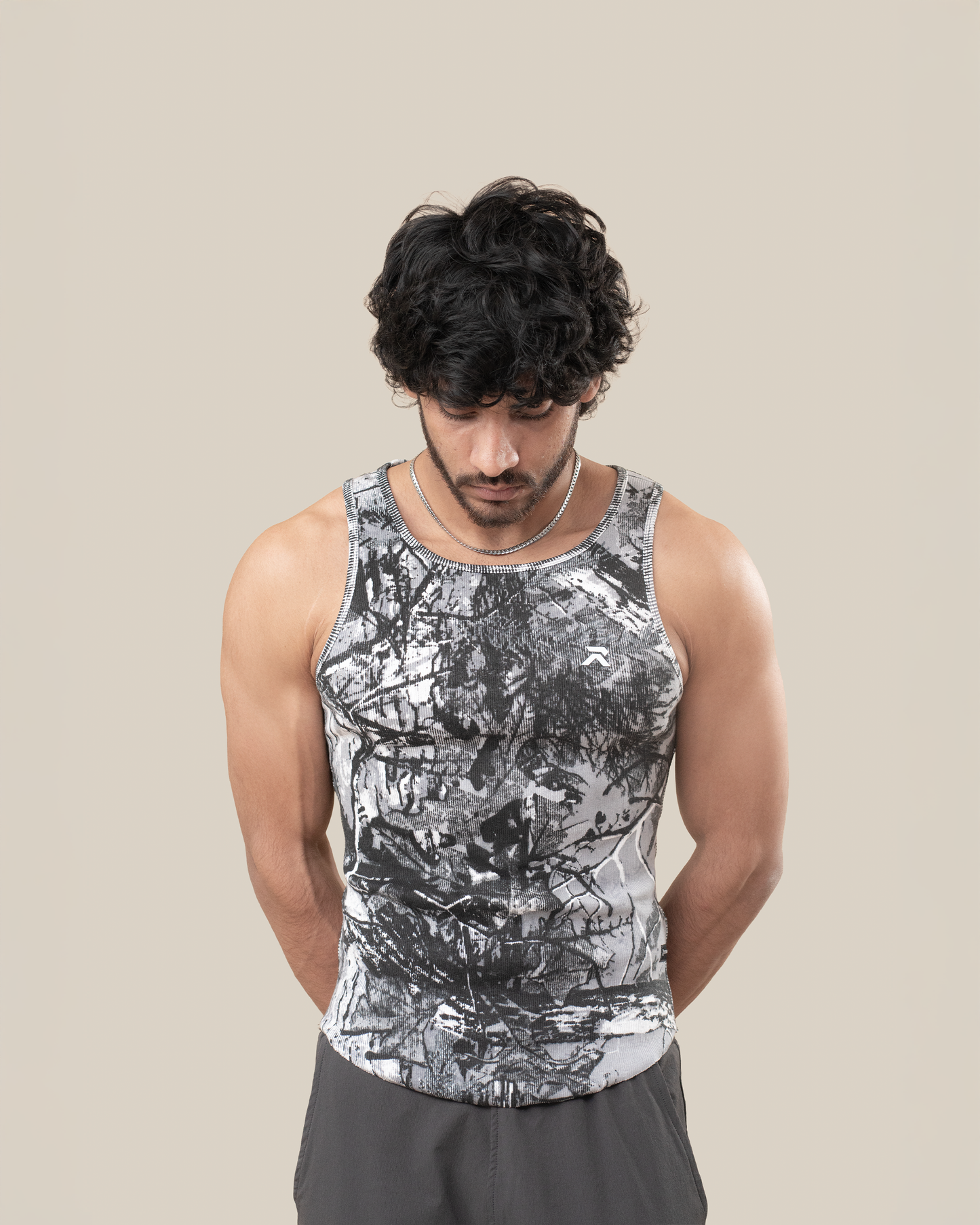 ASH VEIN RIBBED TANK